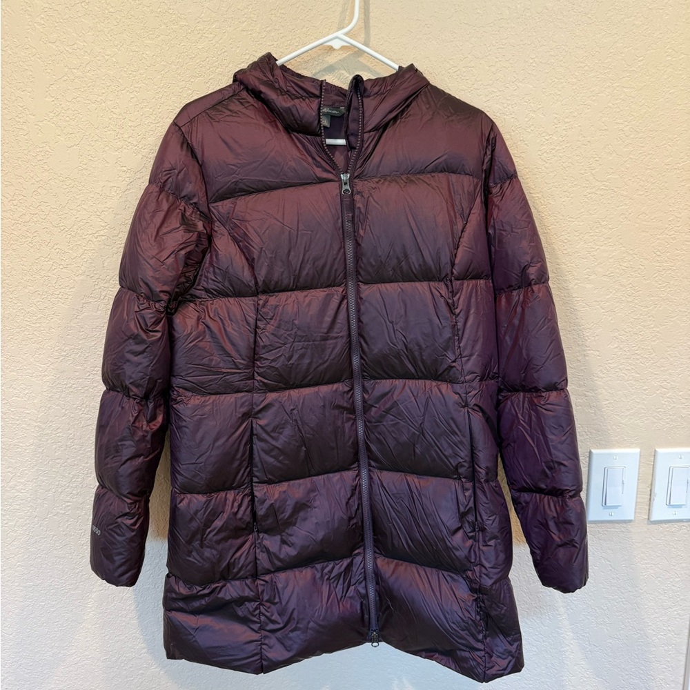 Eddie Bauer Women's Dark Purple Puffer Coat